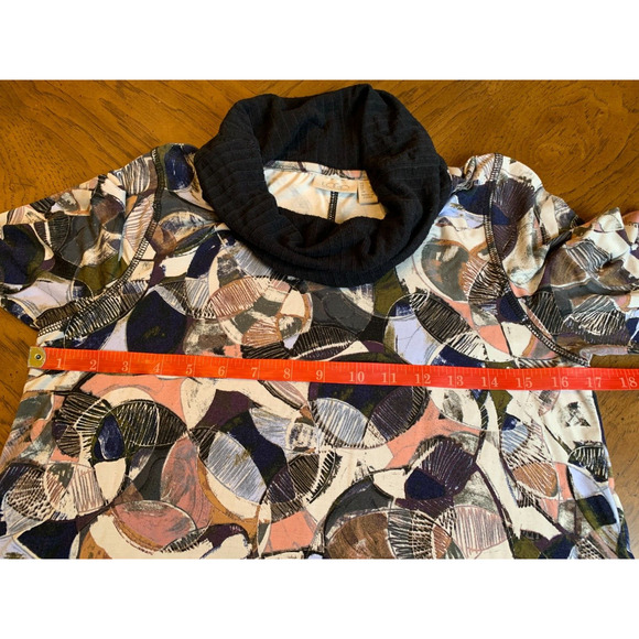 LOGO Lori Goldstein Womens Cowl Neck Top Sz XS Long Sleeve - Picture 9 of 9